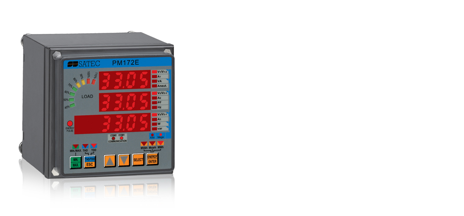 The PM172 is a high performance feeder monitoring instrument that includes revenue class measurements and logging capability.