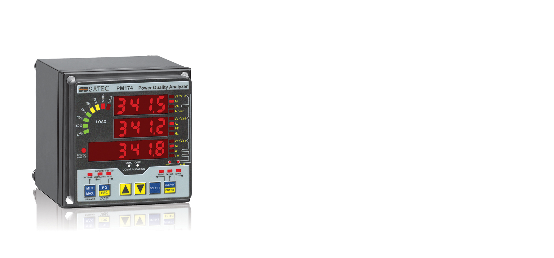 The PM174 answers the needs of a wide range of users within the ANSI Market: substation operators, electrical energy system integrators, generator users, industrial and commercial energy consumers.